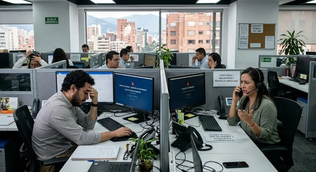 problemas tecnológicos en empresas fallos sistemas soporte técnico necesario
